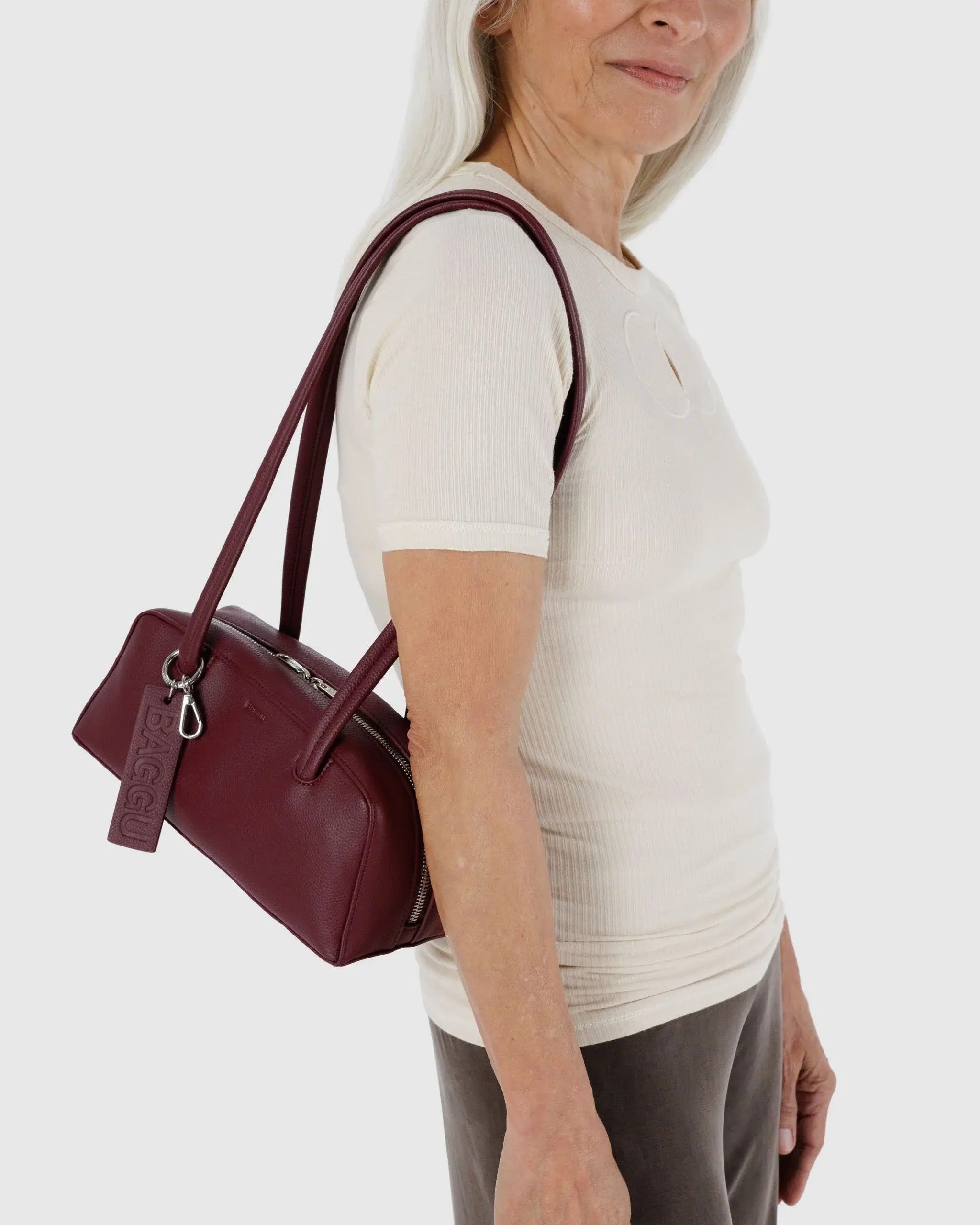 Small Recycled Leather Bowler Bag image 1