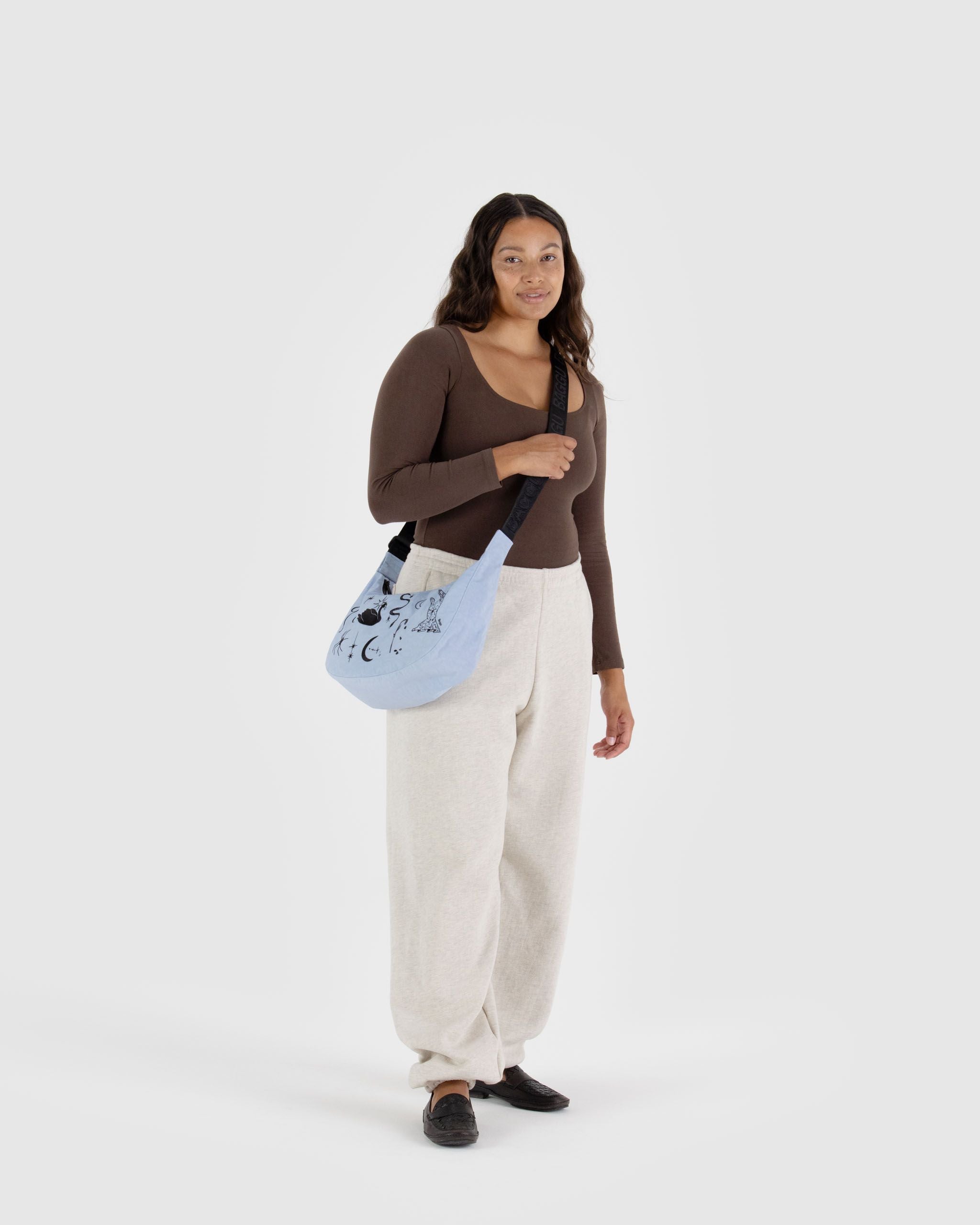 Medium Nylon Crescent Bag image 1